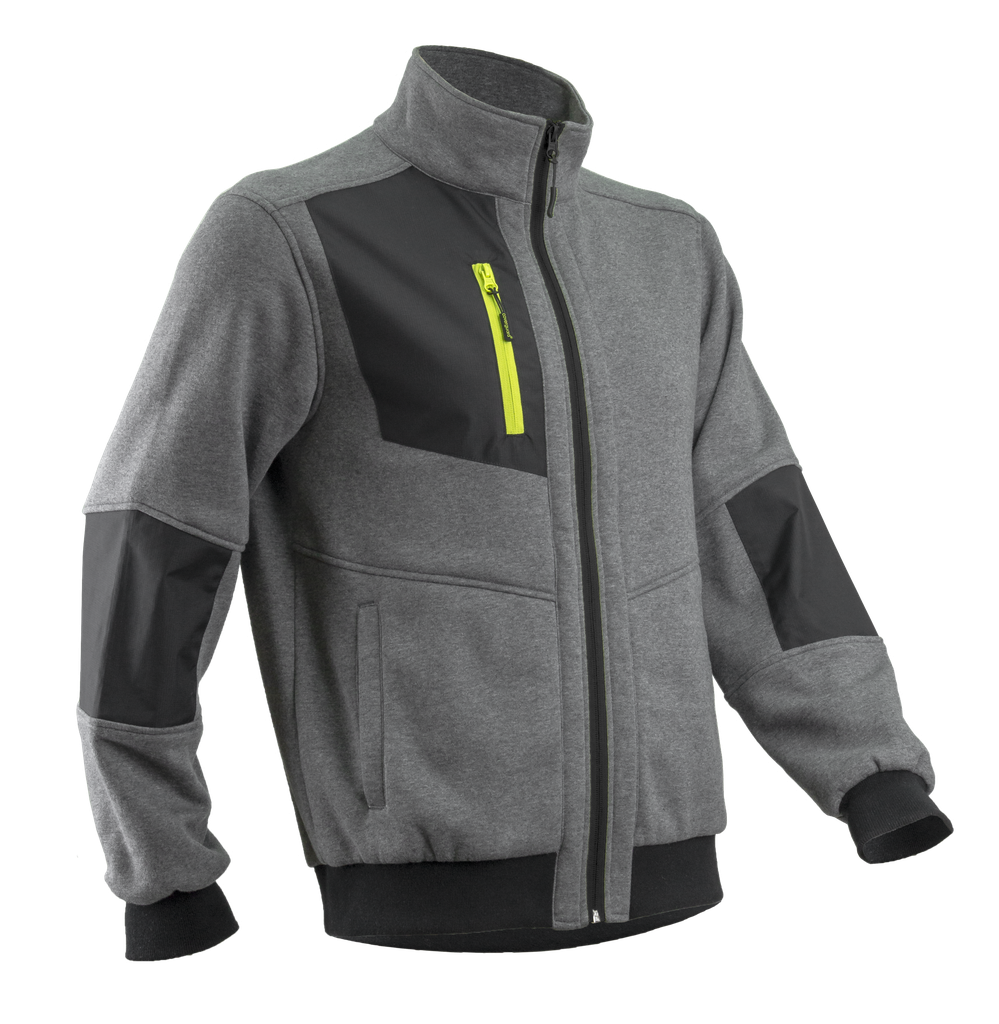 Veste molleton gris chiné Mikan 300gr