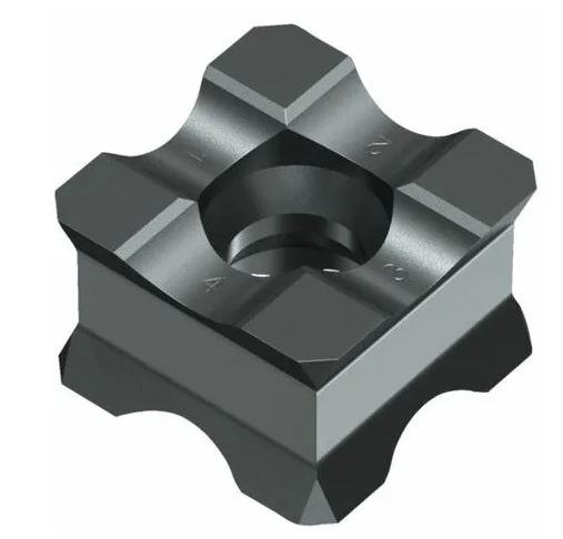 Kx reversible inserts for 45° chamfer radius 3mm on non-ferrous and soft metals (pack of 10 pieces) - for KFH17-15R