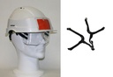 Casque Iris II porte badge + Lunettes avec aération - Jugulaire 4 points boucle flash noire - Variante de couleur