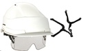 Casque Iris II porte étiquette + lunettes avec aération - Jugulaire 4 points boucle flash noire