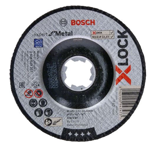 1 disque à tronçonner X-LOCK pour le Métal Expert for moyeu déporté 125x2,5