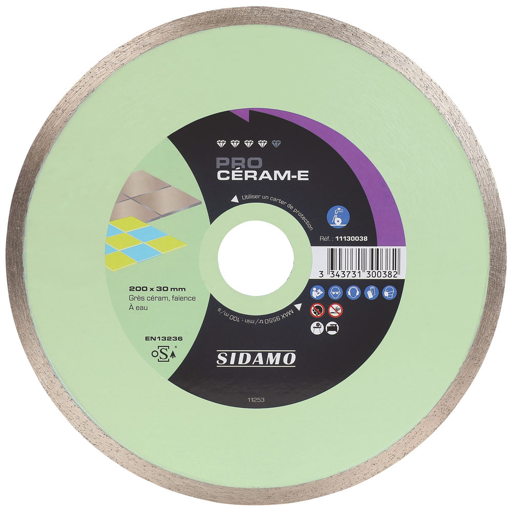 Disque diamant pro ceram-e D. 180 x 30-25,4-22,23 x H 7
