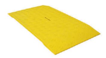 Yellow trench crossing plate - 1200x800x25mm - fiberglass - capacity 500 kg