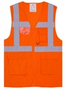 Fluorescent HV multi-pocket vest BY IMMO Life begins here (front heart + back)