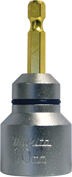 Gold Impact Socket for Threaded Rods Diam.  10mm, Hex 1/4''
