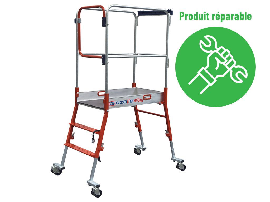 Plate-forme individuelle GAZELLE RS hauteur réglable et sur roues