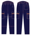 Pantalon multirisques femme BYES - liseré orange