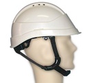 Kara helmet with long visor without goggles and 4-point chin strap, HILTI logo flash buckle