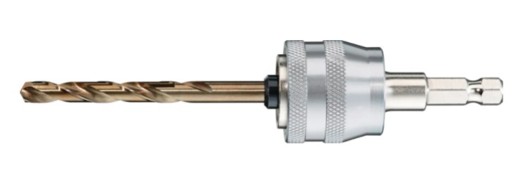 Mandrin avec meche de centrage l. 105mm pour scie cloche carbure