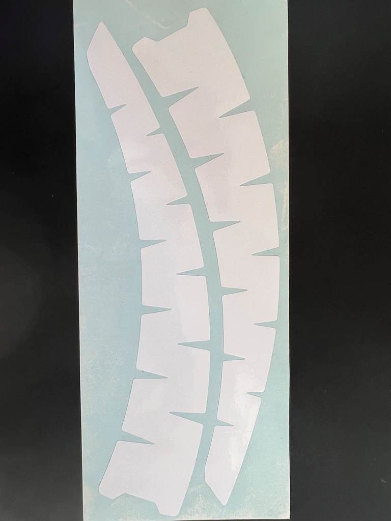 White strips for Evolite helmet - Bag of 10