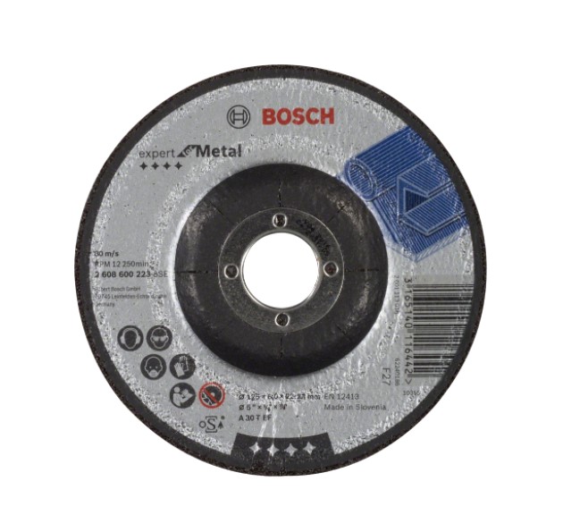Disque à meuler acier déporté Diam. 125x6mm (Boite de 10)