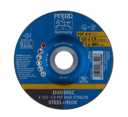 Disque à tronçonner Duodisc Diam. 125 épaisseur 1,9mm (Boite de 10)