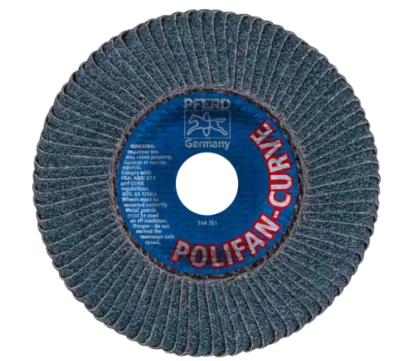 Disque à lamelles Z CURVE Diam. 125 g40 -acier/inox (Boite de 10)