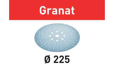 Disque abrasif Granat D225 pour ponceuse Planex grain P180 - Lot de 25