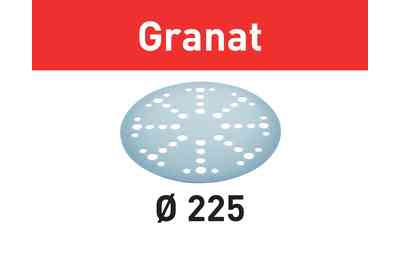 Disque abrasif Granat D225 pour ponceuse Planex grain P60 - Lot de 25