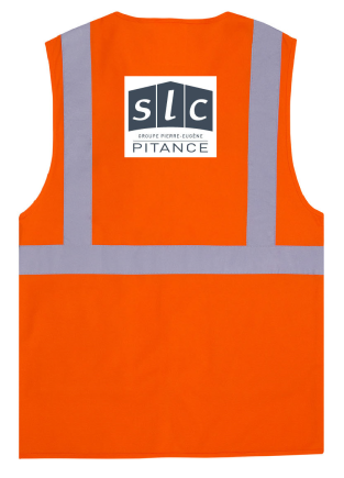 Gilet fluo hv orange multipoches SLC PITANCE dos