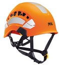 Casque Vertex vent HI VIZ orange + bandes rétro