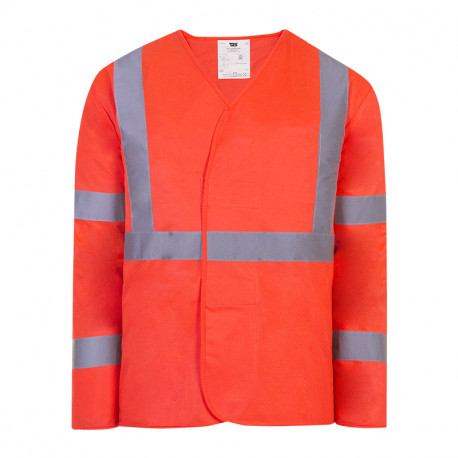 Fluorescent orange long-sleeved vest
