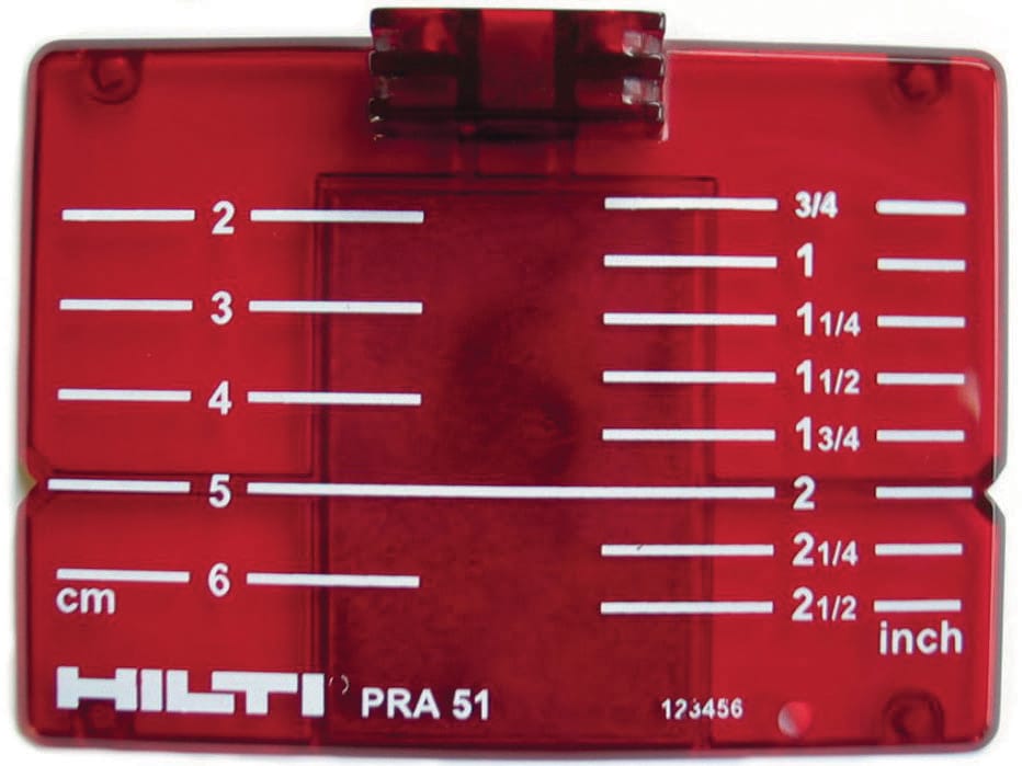 Plaquette-cible PRA 51 (CM/IN - lot de 3)