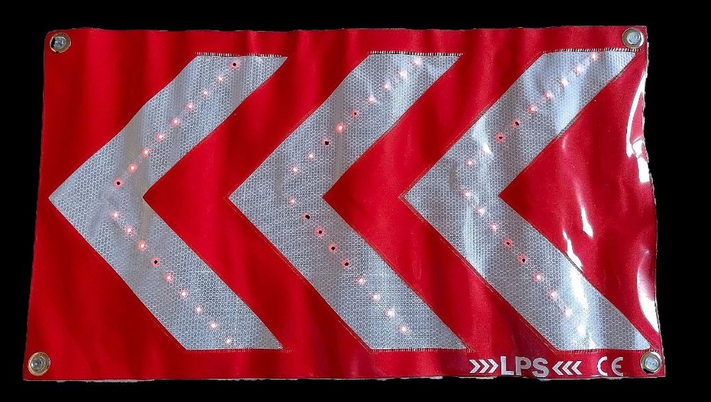 LED safety strip 70x40cm (requires IN005301 batteries)