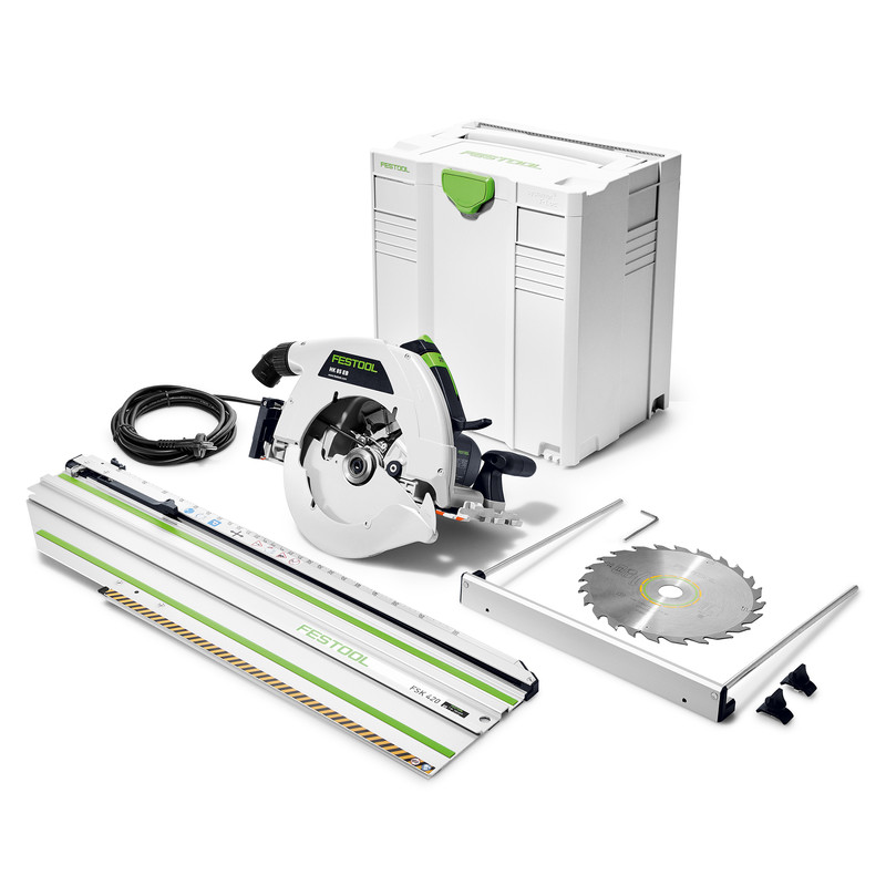 Scie circulaire bois FESTOOL HK 85 EB-Plus + Rail de mise à longueur FSK 420
