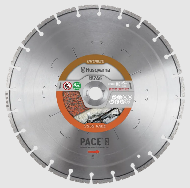 Disque béton Diam. 350mm pour découpeuse K1 PACE - Travail léger