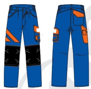 BY BAT GRAND OUEST summer pants with cordura pocket in minorange