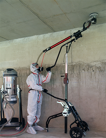 XB165 ceiling sander with Eland trolley