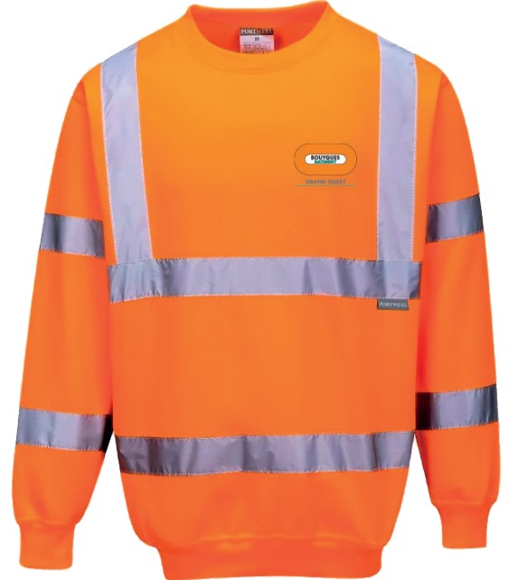 Sweat-shirt HV BY BAT GRAND OUEST orange - Classe 3