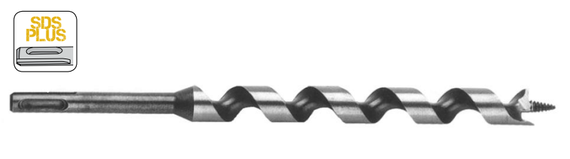 SDS Plus spiral wood drill bit Diam. 24x230x150mm