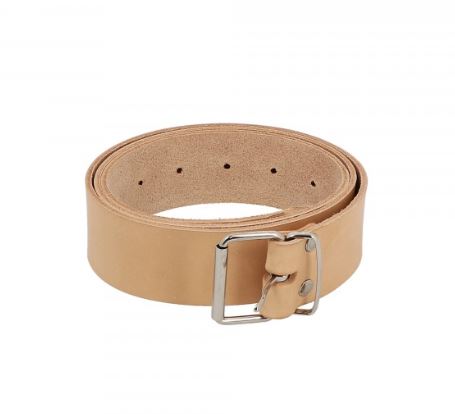 Leather belt, thickness 4cm, length 120cm