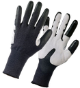 Blacktop glove with leather palm protection