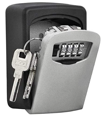 Wall-mounted combination key box