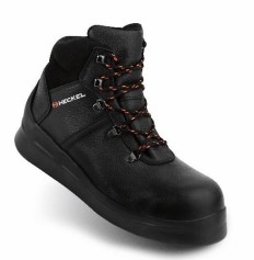 High-top lace-up shoe with sole for Macasphalt asphalt