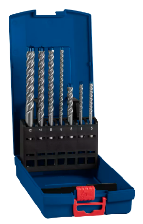 Set of 7 SDS Plus 7X Expert concrete drill bits 5/6/6/8/8/10/12mm