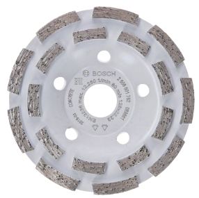 Meule diamant poncage béton 125x22.23x5mm 2 rangée de 18 seg