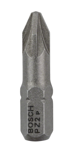Extra-hard PZ2 hexagonal screwdriver bit 25mm (pack of 25)
