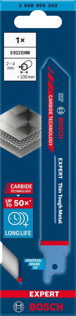 1 Lame scie sabre EXPERT Carbure Inox 150mm S922EHM