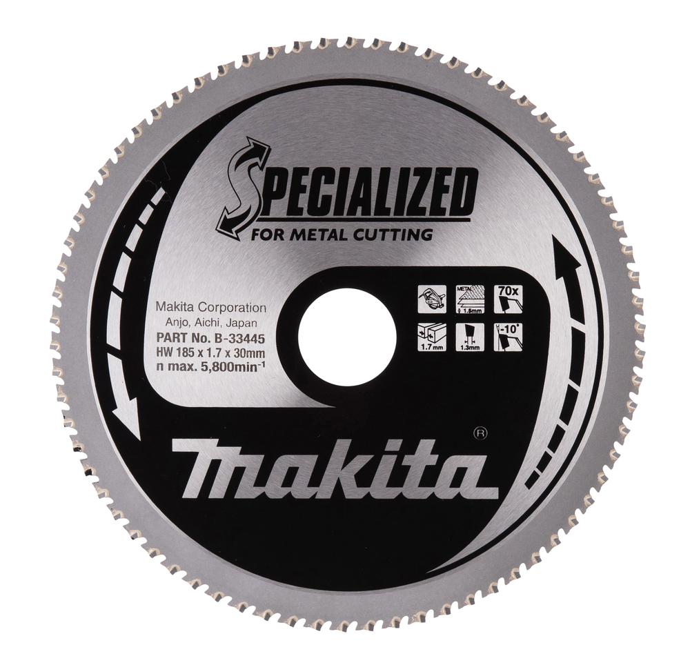 Circular saw blade for sheet metal 185x30 mm - 70 teeth