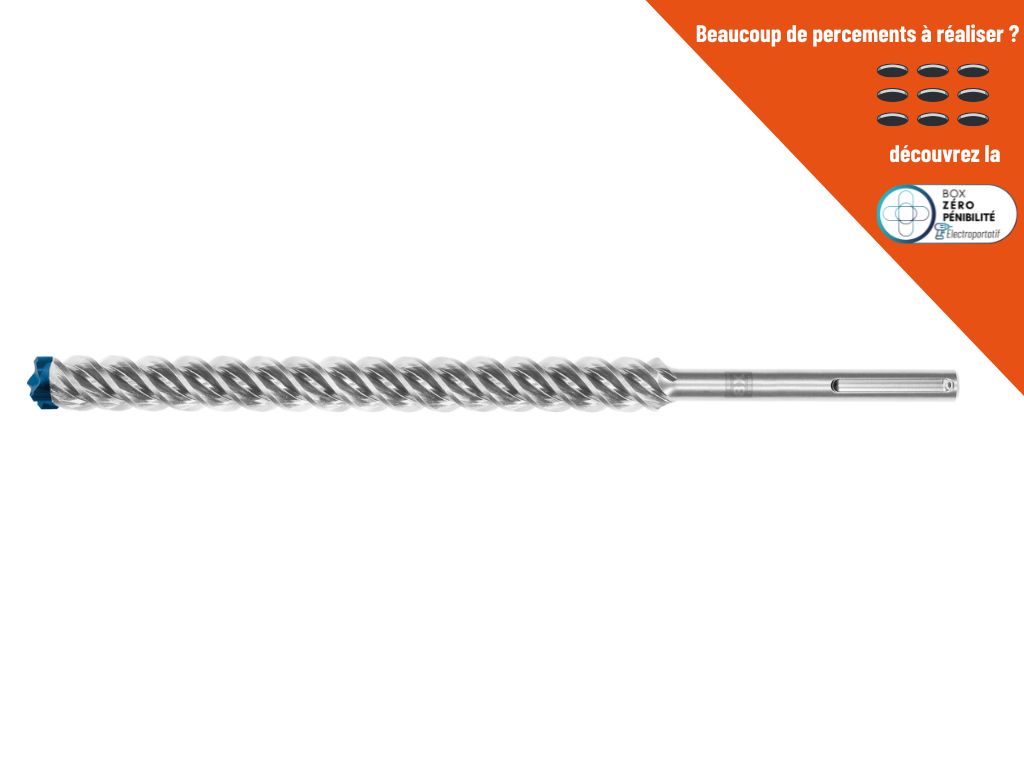 Foret beton SDS Max 8X Expert 4 taillants (meche de forage)