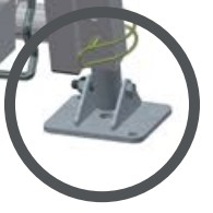 [PO148534] Kit 2 platines appui au sol + goupilles accès fond de fouille