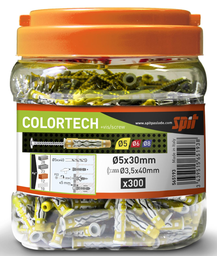 [CO152156] COLORTECH 5X30 anchor + TP screw (Can of 300)