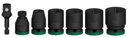 [EL152375] Set of 5 1/2 adaptable PRO impact sockets + 2 adapters