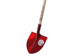[OU153066] 27cm round shovel, super light, 1kg, in hardened ergal aluminium with 130cm wooden handle
