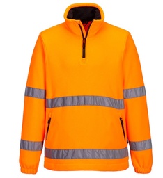 [EP154409] Polaire orange col zippé HV (sur cde)