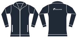 [HS156157] EQUANS 300g navy zipped fleece with white back