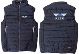 [HS156947] Kaba sleeveless navy down jacket REPM heart + back