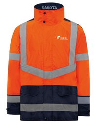 [HS156987] 4 in 1 hv orange INEO parka A BRAND OF EQUANS white heart + EQUANS white back