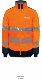 [HS156989] Gilet de froid hv Nepal INEO UNE MARQUE DE EQUANS blanc coeur + EQUANS blanc dos