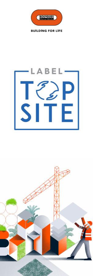 Drapeau TOPSITE 340x115 sans Mât de 6m et Potence 